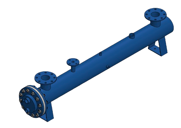 Steam-to-water heat exchanger for indirect hot-water generation in commercial systems