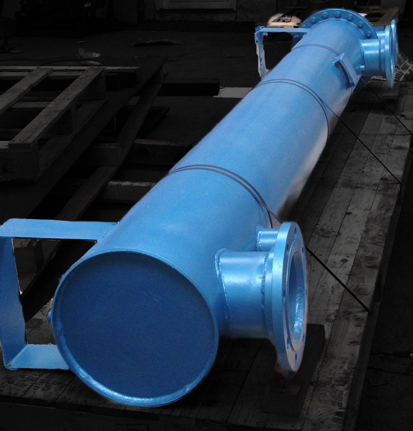 Aquatherm Bredon steam-to-water heat exchanger, copper and mild steel, UK manufactured